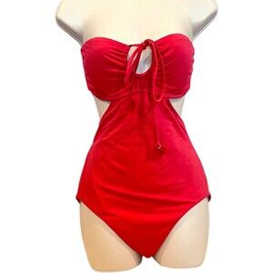 Ann Taylor Loft Beach Women’s Swimsuit One Piece Bathing Suit Red Size 4